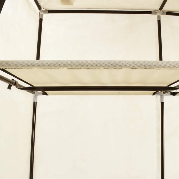 vidaXL Vaatekaappi lokeroilla ja tangoilla kangas 150x45x175 cm kerma