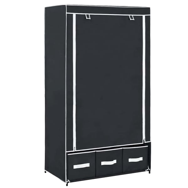 vidaXL klædeskab 87 x 49 x 159 cm stof sort