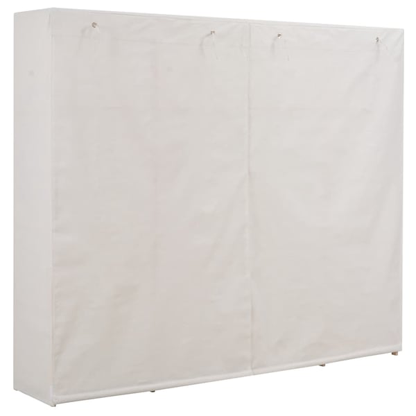 vidaXL Garderobeskap hvit 200x40x170 cm stoff