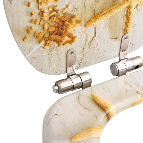 vidaXL WC-istuin 2 kpl soft close kansilla MDF meritähtikuosi