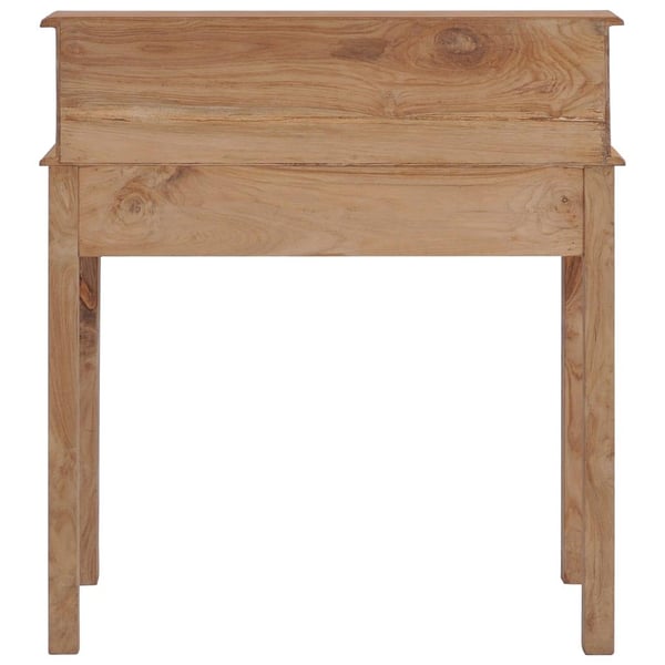 vidaXL Skrivbord 90x50x100 cm massiv teak