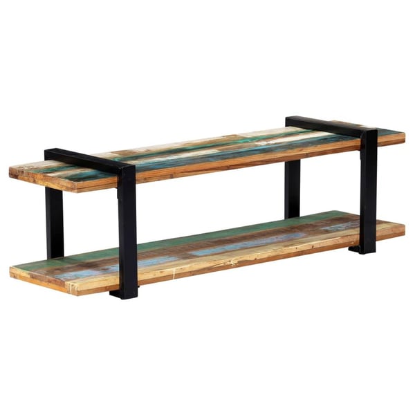vidaXL TV-benk 130x40x40 cm gjenvunnet heltre
