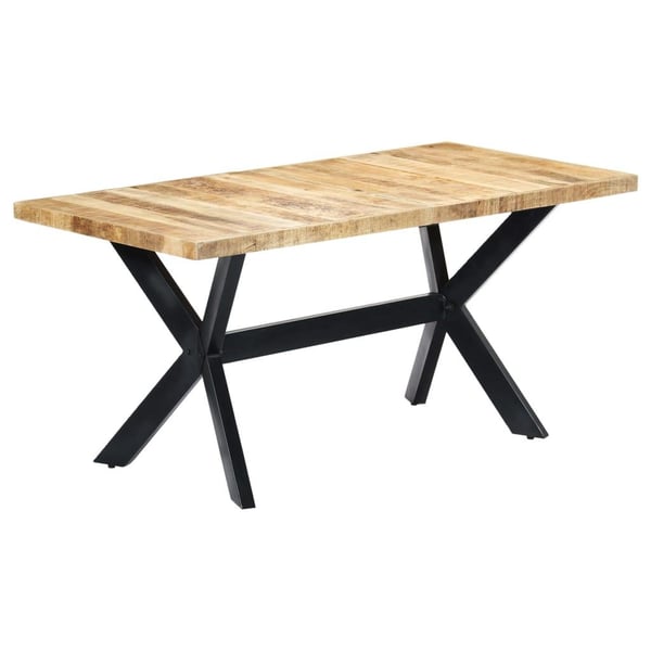 vidaXL Spisebord 160x80x75 cm grov heltre mango