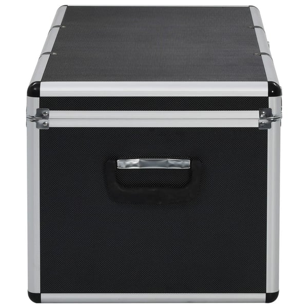 vidaXL Oppbevaringskasser 3 stk svart aluminium