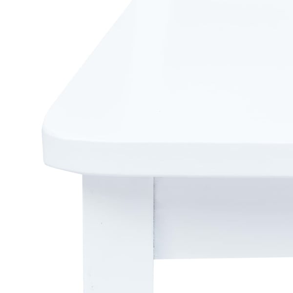 vidaXL Spisestoler 4 stk hvit heltre gummitre