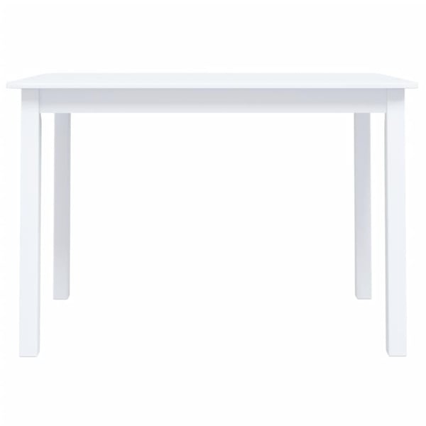 vidaXL spisebord 114 x 71 x 75 cm massivt gummitræ hvid