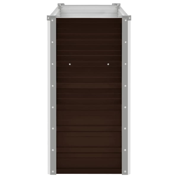 vidaXL hævet plantekasse 160x40x77 cm galvaniseret stål brun