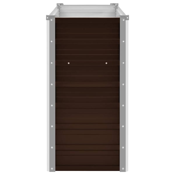 vidaXL Høybed brun 100x40x77 cm galvanisert stål