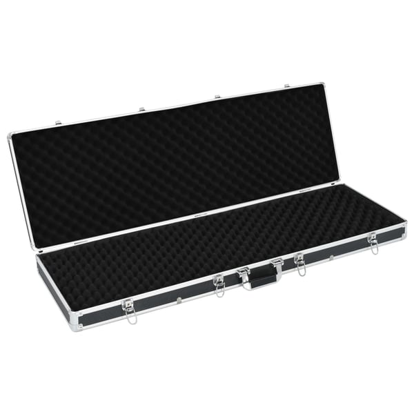 vidaXL våbenkasse 118 x 38 x 12 cm aluminium sort