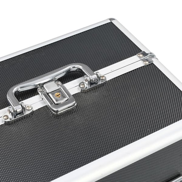 vidaXL makeupkuffert 22 x 30 x 21 cm sort aluminium