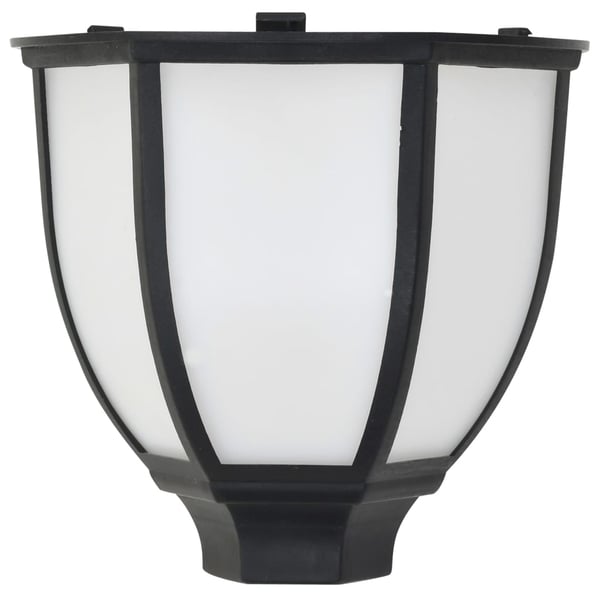 vidaXL Utendørs sollampe 6 stk LED svart