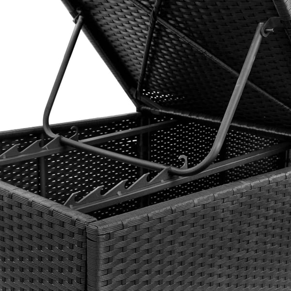 vidaXL liggestole med hynder 2 stk. polyrattan sort