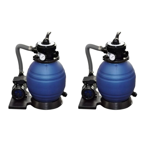 vidaXL Sandfilterpumper 2 stk 400 W 11000 l/t
