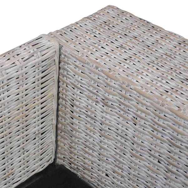 vidaXL 2-personers sofa med hynder naturlig rattan grå