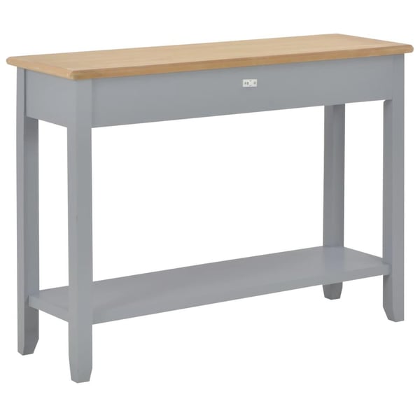 vidaXL konsolbord 110 x 35 x 80 cm træ grå