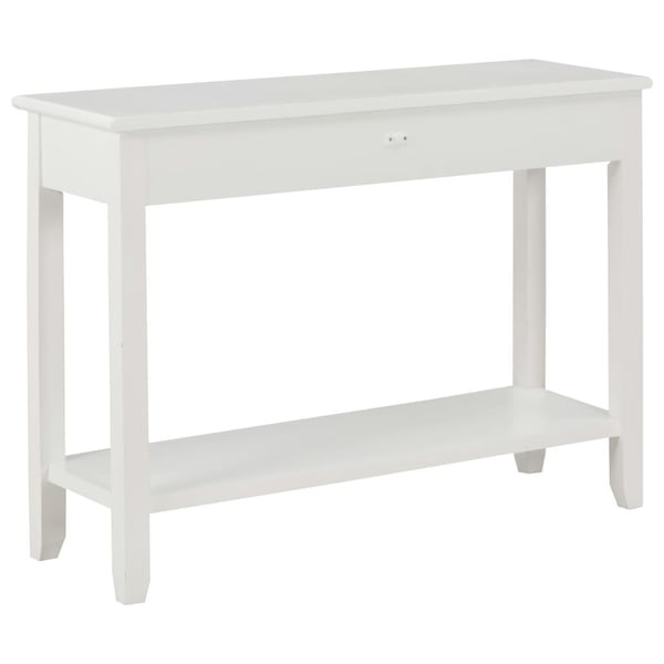 vidaXL Konsollbord hvit 110x35x80 cm tre