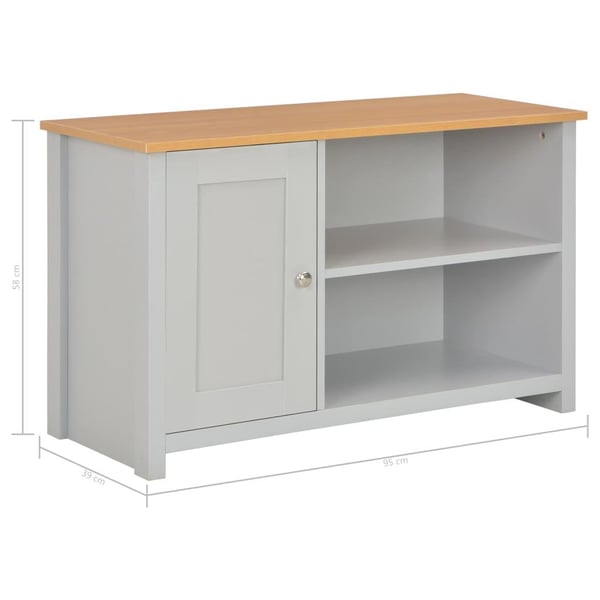 vidaXL TV-taso harmaa 95x39x58 cm