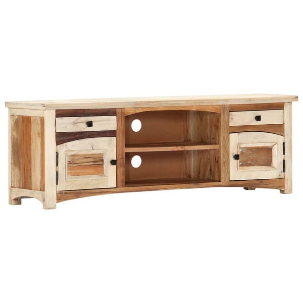 vidaXL tv-skab 120x30x40 cm massivt genbrugstræ og stål