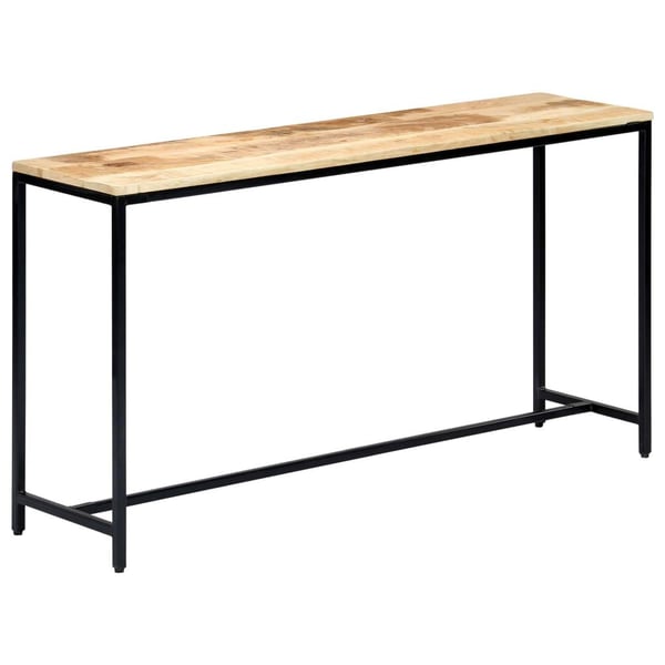vidaXL konsolbord 140 x 35 x 76 cm massivt ru mangotræ