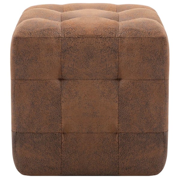 vidaXL sengeskabe 2 stk. 30 x 30 x 30 cm imiteret ruskind brun