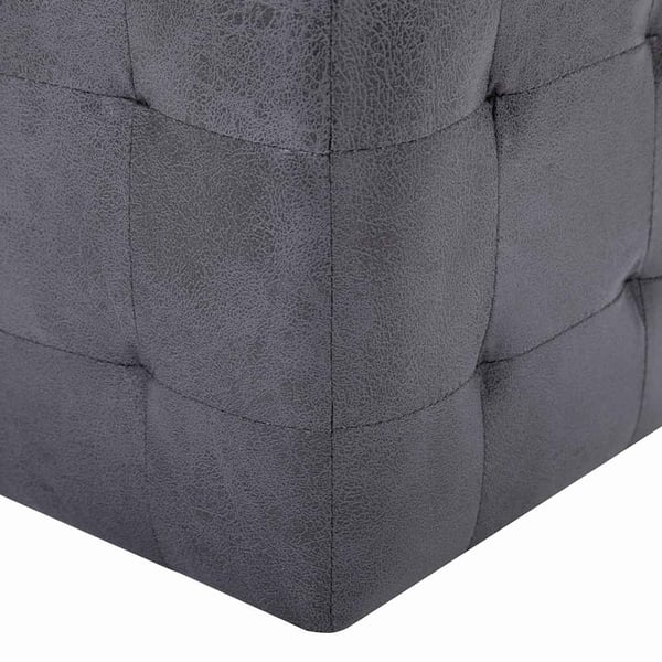 vidaXL sengeskabe 2 stk. 30 x 30 x 30 cm imiteret ruskind grå