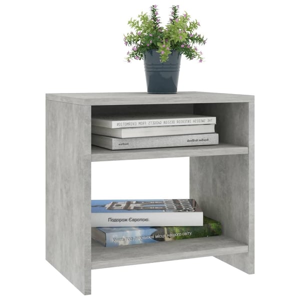 vidaXL Nattbord 2 stk betonggrå 40x30x40 cm sponplate