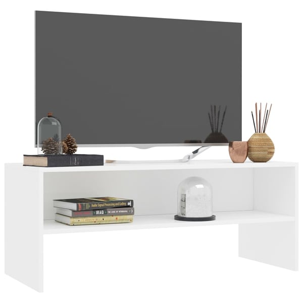 vidaXL TV-benk hvit 100x40x40 cm konstruert tre