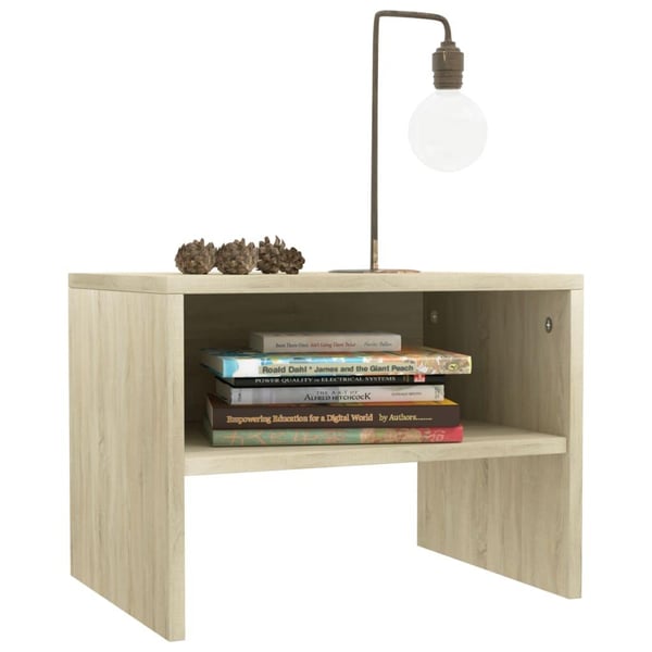 vidaXL Nattbord sonoma eik 40x30x30 cm sponplate