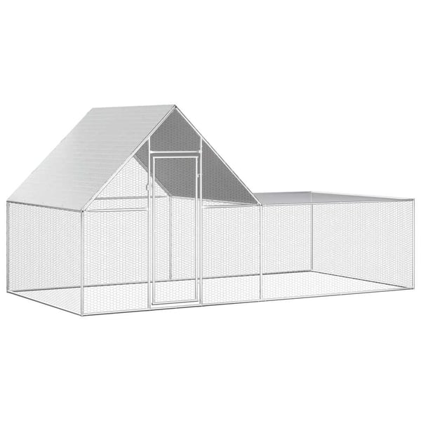 vidaXL hønsegård 4x2x2 m galvaniseret stål