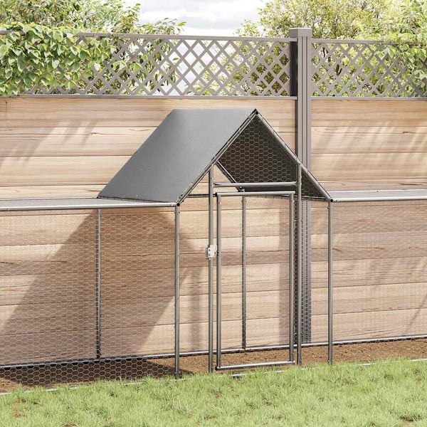 vidaXL Hønsehus 9x1x1,5 m galvanisert stål
