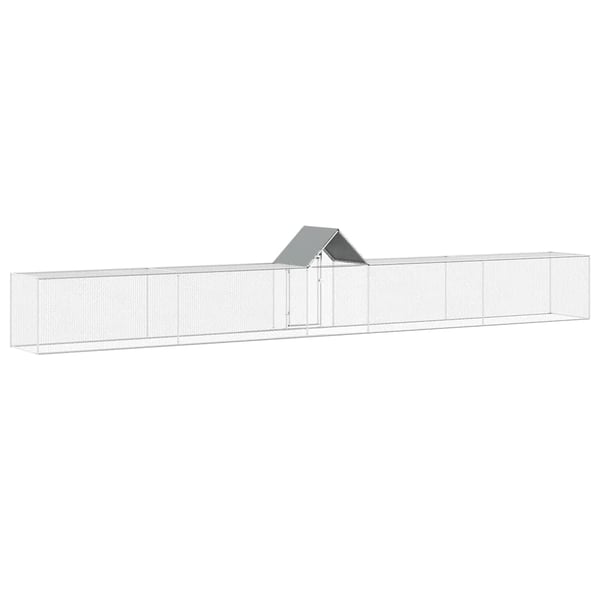 vidaXL Hønsehus 9x1x1,5 m galvanisert stål
