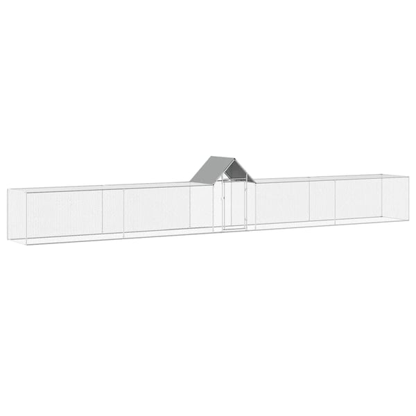 vidaXL Hønsehus 9x1x1,5 m galvanisert stål