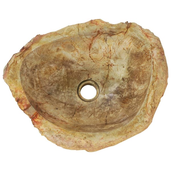 vidaXL Vask 45x35x15 cm fossilstein krem