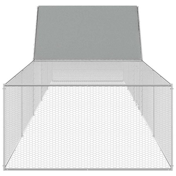 vidaXL Hønsehus 10x2x2 m galvanisert stål