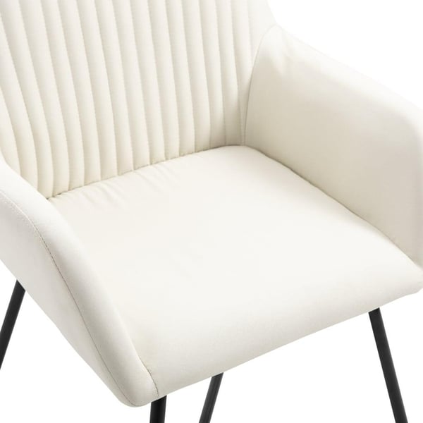vidaXL spisebordsstole 4 stk. stof cremefarvet