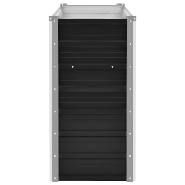 vidaXL hævet plantekasse 100x40x77 cm galvaniseret stål antracitgrå