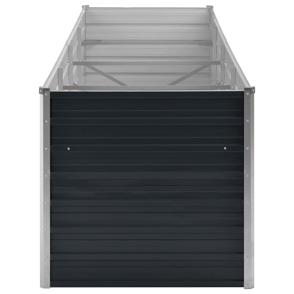 vidaXL Høybed antrasitt 320x80x77 cm galvanisert stål