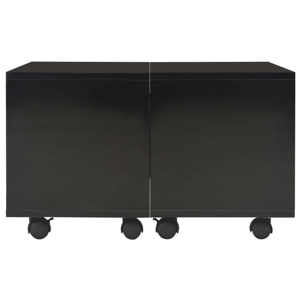 vidaXL sofabord 60x60x35 cm spånplade sort højglans