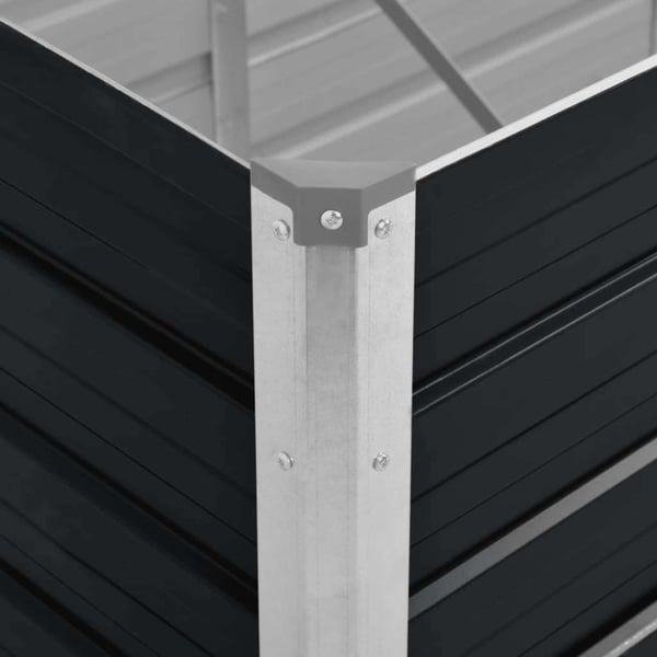 vidaXL hævet plantekasse 240x80x45 cm galvaniseret stål antracitgrå