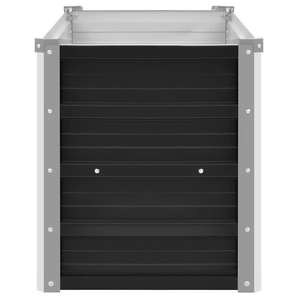 vidaXL hævet plantekasse 100x40x45 cm galvaniseret stål antracitgrå
