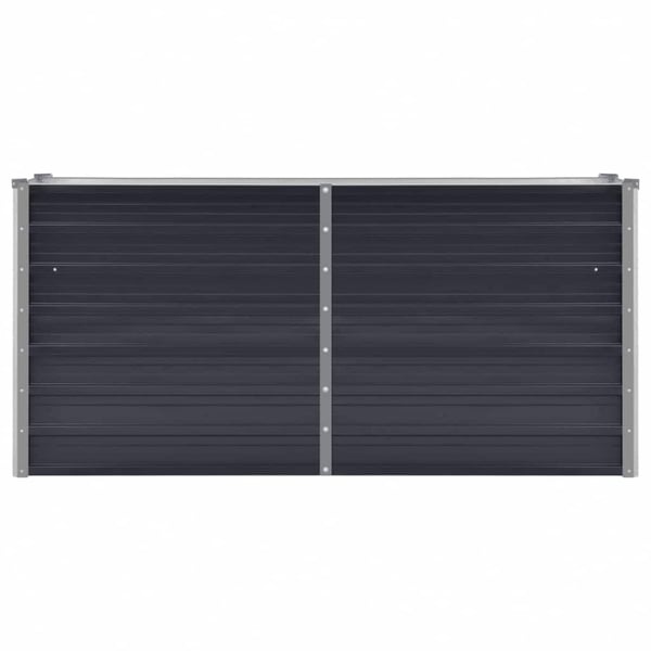 vidaXL Høybed antrasitt 160x40x77 cm galvanisert stål