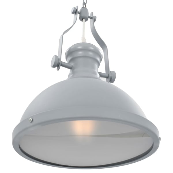 vidaXL Taklampa grå rund E27