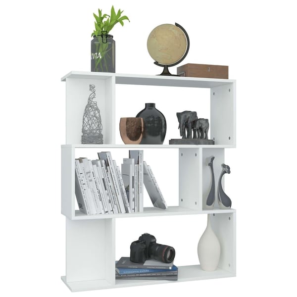 vidaXL Reol/rumdeler 80 x 24 x 96 cm spånplade hvid