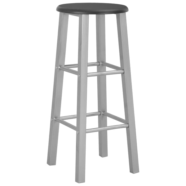 vidaXL Barstolar 2 st silver MDF