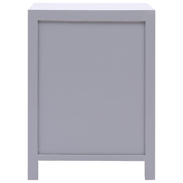 vidaXL Nattbord grå 38x28x52 cm keisertre