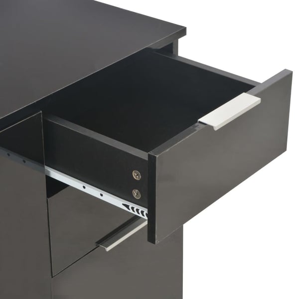 vidaXL skænk 107x35x80,5 cm sort højglans