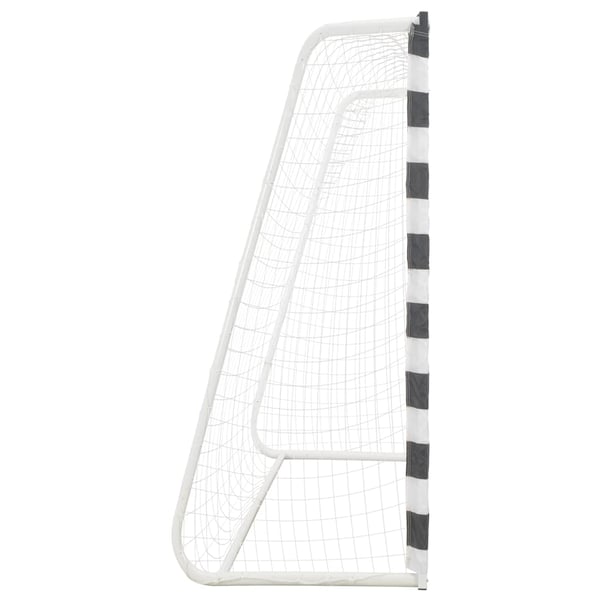 vidaXL Fotballmål 300x200x90 cm metall svart og hvit