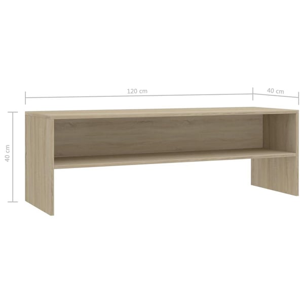 vidaXL TV-benk sonoma eik 120x40x40 cm sponplate