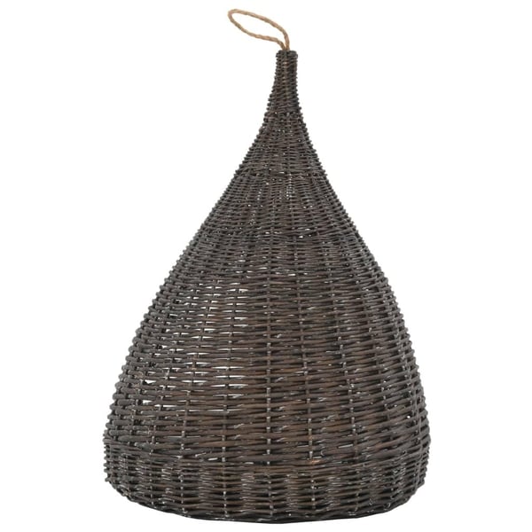 vidaXL kattehus med hynde 40x60 cm tipi naturpil grå