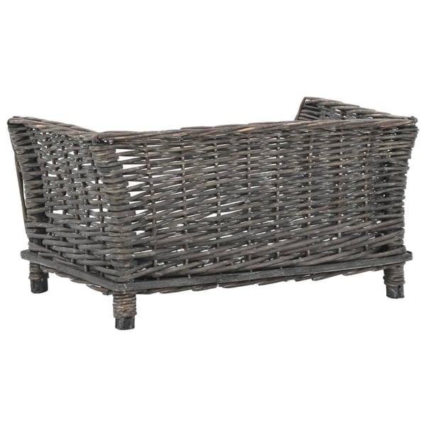 vidaXL hundekurv med hynde 50x33x30 cm naturlig pil grå